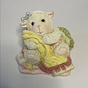 FIGI SNUGGLE BUDDIES ‘LOVEY LAMB’ Collectible Registered Hand-Painted Figurine